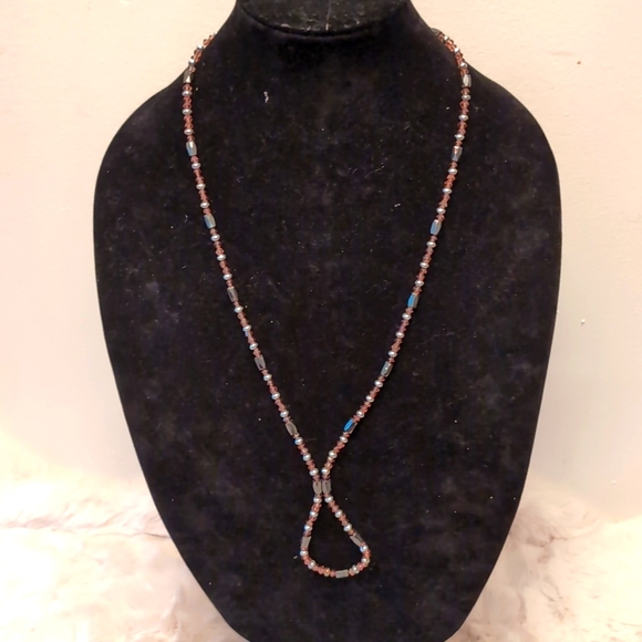 Hematite and Colored Beads Magnetic Necklace can be worn as Bracelet - Picture 1 of 7